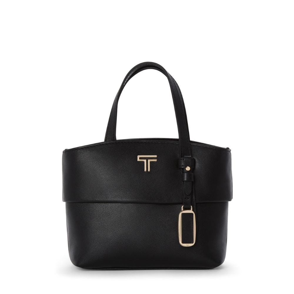 Bolsa Mini Tote Mia Voyageur Preta/ Dourada