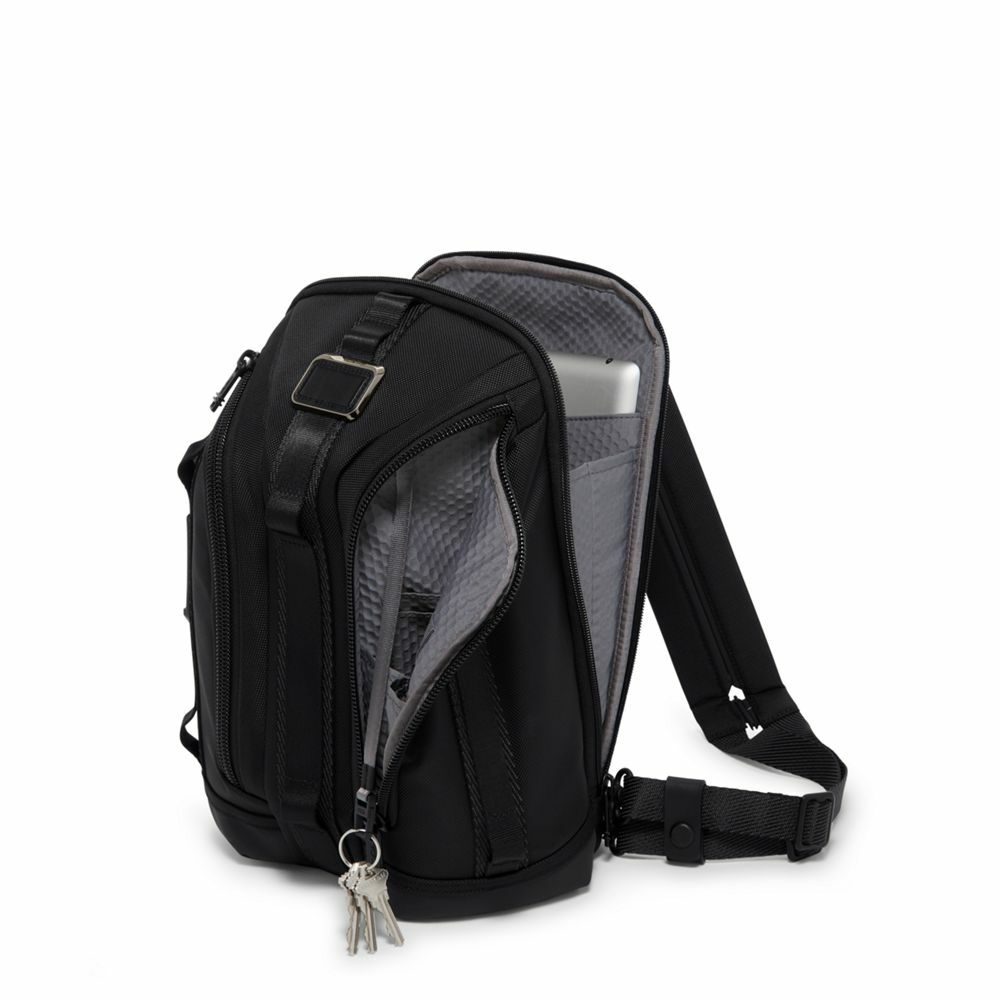 Mochila transversal Knight Alpha Bravo Preto