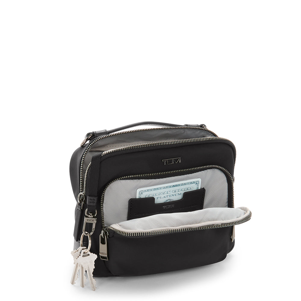 Bolsa Transversal Teghan Voyageur Preta/ Gunmetal