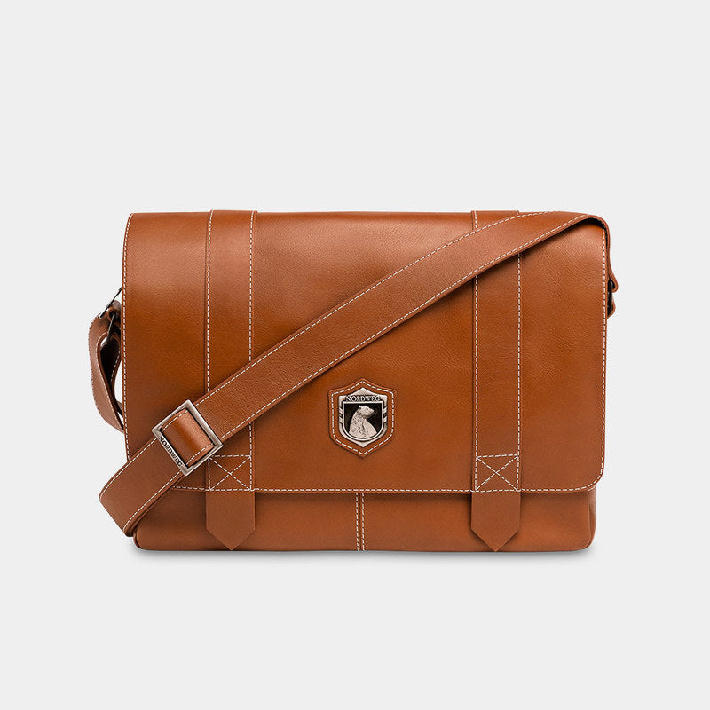 Bolsa masculina de couro para notebook Schuster NW066