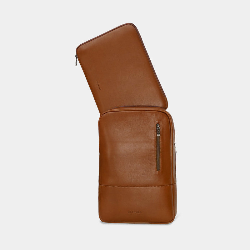 Mochila de couro para notebook Nômade NW089A