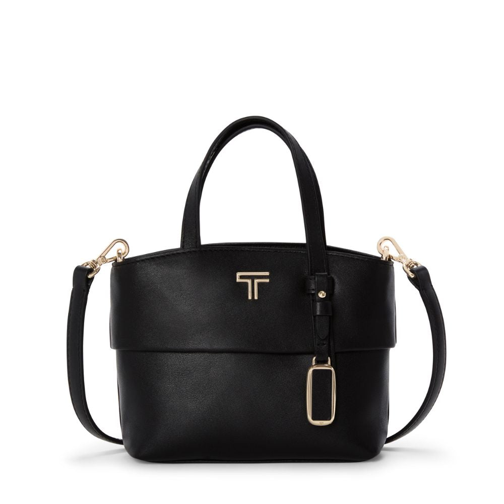 Bolsa Mini Tote Mia Voyageur Preta/ Dourada