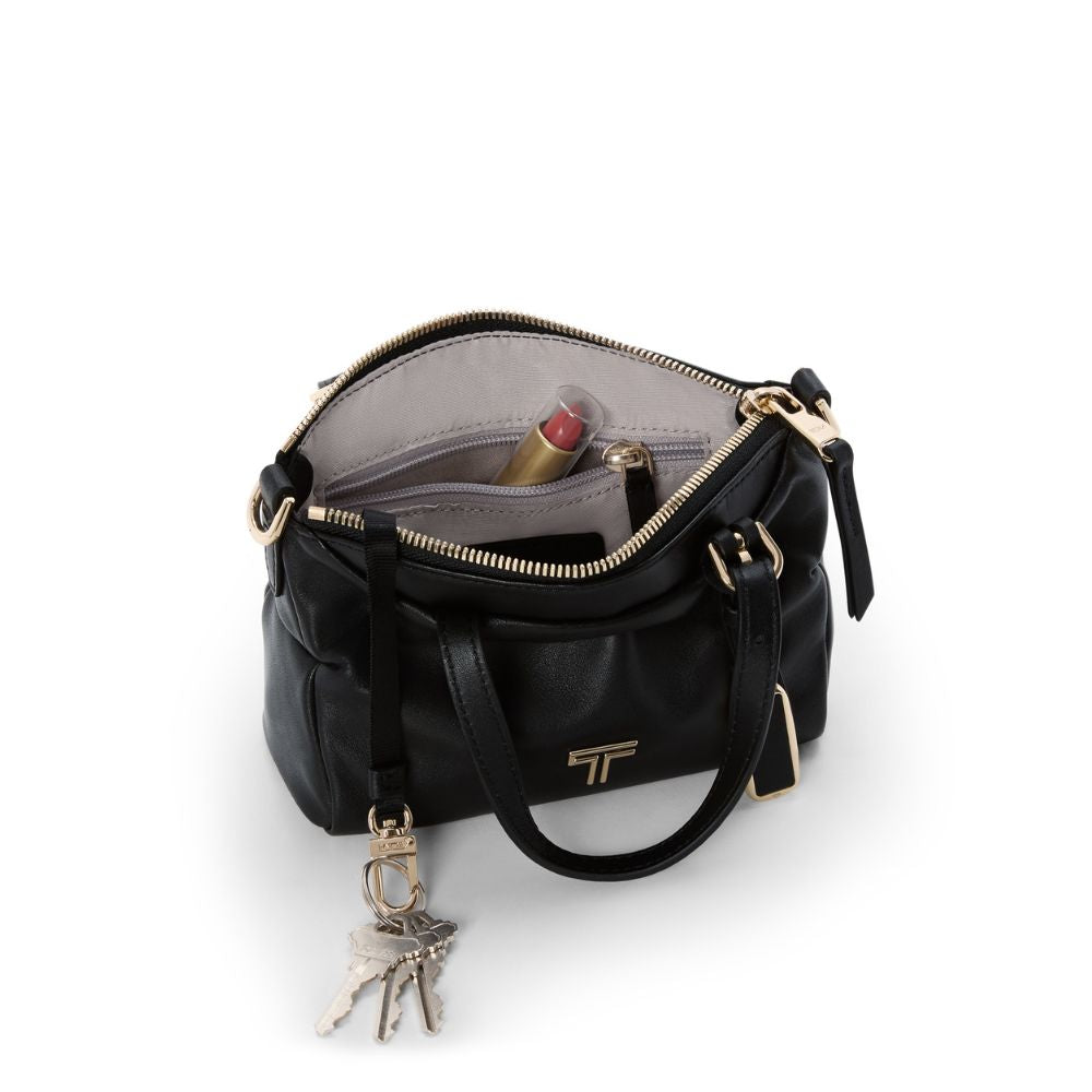 Bolsa Mini Tote Yuma Voyageur Preta/ Dourada