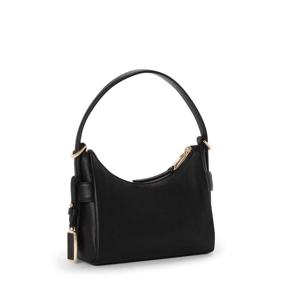 Bolsa Mini Hobo Evora Voyageur Preta/ Dourada